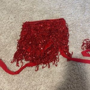 Sparkly fringe skirt
